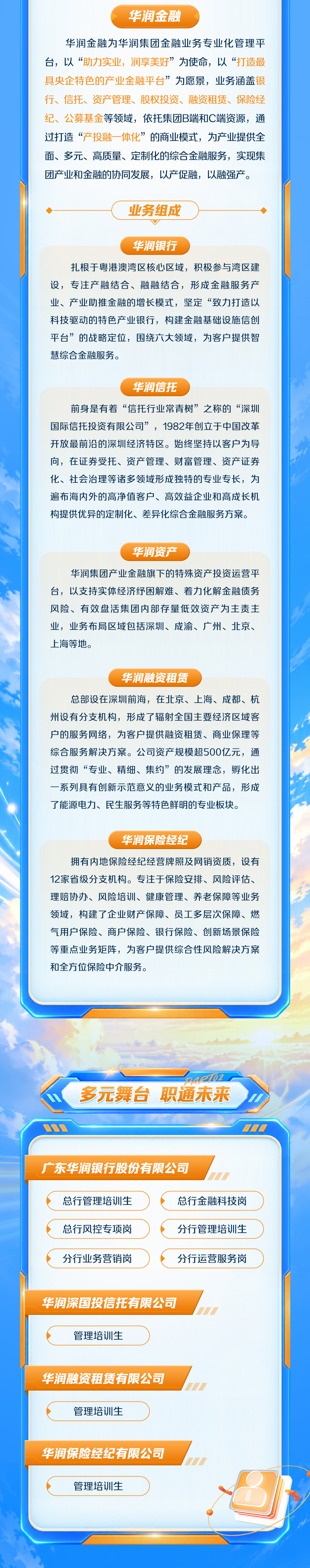 华润金融2027届校园招聘公告（二）